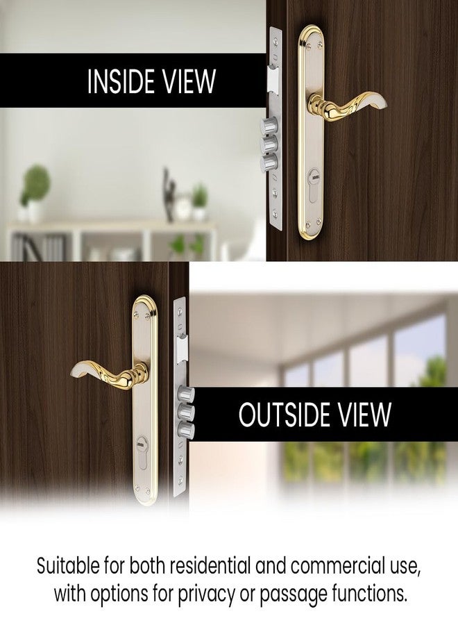 Link Lilly Mortise Lock |for Main & Internal Door in Home, Office, Hotel | 8 Inches Heavy Duty Handle Set with Both Side Key Access, 3 Keys |SS Finish|5 Years Warranty - Image 3